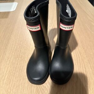 Kids Hunter Classic Black Waterproof Boots 7 baby
